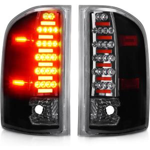 Tail Lights [LED Kit] Fit for Chevy Silverado 1500 2500 HD 3500 HD 2007-2014, for GMC Sierra 3500 HD 2008-2014 with Dual Wheel Only, Rear Brake Lamp Taillights Assembly, Clear Lens