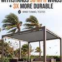 FAIR WIND 90% Sun Shade Cloth with Improved Grommets 8' x 10' Outdoor Sun Screen Fabric Cover for Patio Garden Pergola Canopy - Grey