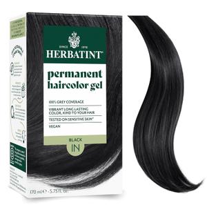 Herbatint Permanent Hair Dye For Women - 1N Black - For Up To 100% Gray Coverage - Ammonia-Free, Alcohol-Free & Vegan - Salon Influenced Hair color 5.75 fl oz