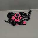 PHOEPET No Pull Dog Harness Medium Reflective Front Clip Vest with Handle,Adjustable 2 Metal Rings 3 Buckles,[Easy to Put on & Take Off](M, Pink)