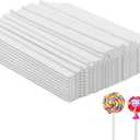 Lollipop Sticks,500 Pieces White Paper Treat Lollipop Sticks Lollipop Treat Sticks Sucker Stick for Cake Topper,Rainbow Candy, Cake Pops Chocolate (4 Inch)