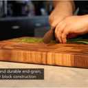 Ironwood Gourmet Large End Grain Prep Station Acacia Wood Cutting Board, 14 x 20-Inch, Brown