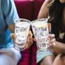 Tervis Clear & Colorful Tabletop Made in USA Double Walled Insulated Tumbler Travel Cup Keeps Drinks Cold & Hot, 16oz - 4pk, Pink Sand