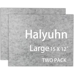 8 MM Thick Felt Furniture Pads (Non-Adhesive), 15 x 12 Gray Felt Pads for Furniture, Cuttable Furniture Pads for Hardwood Floors, Thick Square Sheets for Crafts (2 Pack)