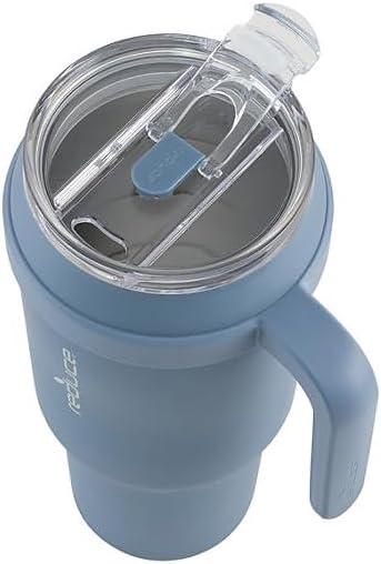 REDUCE 50 oz Mug Tumbler with Handle & Straw - Stainless Steel with Sip-It-Your-Way Lid - Keeps Water Cold up to 50 Hours - SweatProof, Dishwasher Safe, BPA Free - Blue