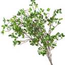 Ollain 43" Artificial Greenery Stems Plants Faux Leaf Green Eucalytus Branches Ficus Twig Fern Fake Green Bushes Shrubs for Home Party Wedding Decoration (4 Pack)