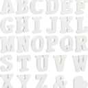 3 Inch 56 Pieces White Wood Letters Table Standing Alphabet Letters for Crafts Wedding Party Home Decor