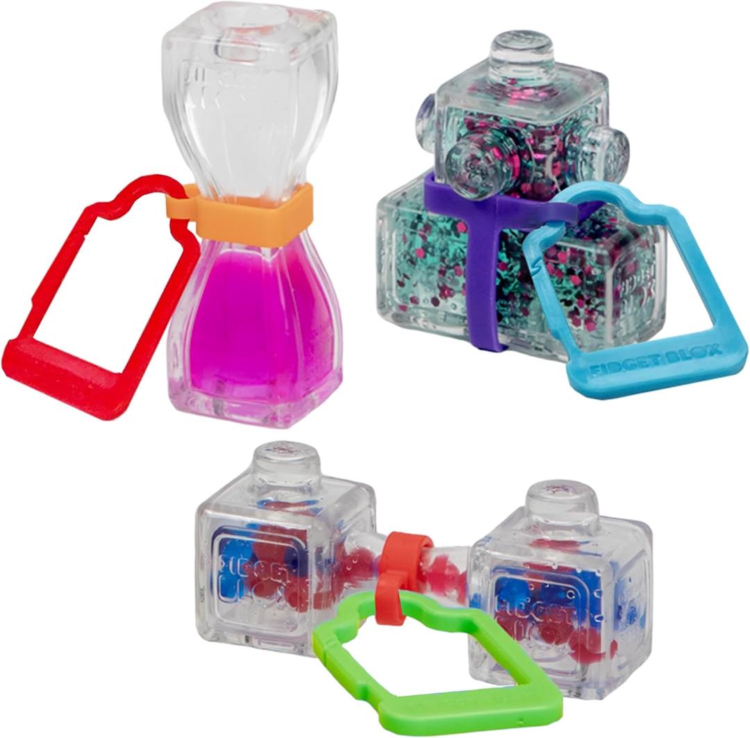 Goliath Fidget Blox 3 Pack with Backpack Clip | Sound, Touch, Vision Sensory Fidget Toys | from The Makers of Jelly Blox | Safe & Reliable | Ages 5+