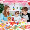 30 Pack Valentines Day Classroom Gifts for Kids - Valentines Cards with LED Finger Lights, Light Up Valentine Party Favors for School Class Exchange Valentines Gifts for Boys Girls