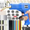 Upgraded 220W Plastic Welder, 2 in 1 Plastic Welding Repair Welder Kit 1000PCS Hot Stapler Soldering Gun with 100PCS Plastics Welding Rods Car Bumper Repair Kit for Most Plastics(Blue)