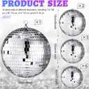Libima 12 Pack Bulk Large Disco Ball Decorations, Silver Mirror Hanging Disco Balls Ornaments for Christmas Tree, Mothers Day, 70s 80s Party, Wedding, Prom, DIY Decor(8'', 6'', 4'', 3'')