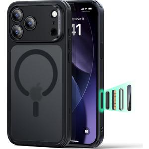 ESR for iPhone 17 Pro Max Case, Camera Control Cover, Compatible with MagSafe, Shockproof Military-Grade Protection, Magnetic Phone Case for iPhone 17 Pro Max, Classic Hybrid Case, Frosted Black