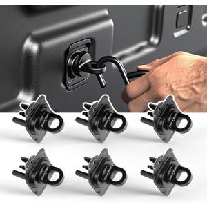 6PCS Tie Down Anchors fit for 2014-2025 2026 Chevy SilveradoGMC Sierra 1500 2500 3500, 2015-2024 ColoradoCanyon Truck Bed Tie Downs for Car Replacement #23146899 Automotive Accessories