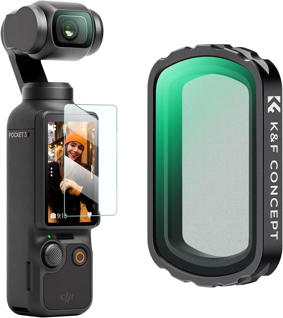 K&F Concept Magnetic Black Diffusion 1/4 Filter for DJI Osmo Pocket 3, Creative Mist Cinematic Effect Filters for Osmo Pocket 3 Creator Combo