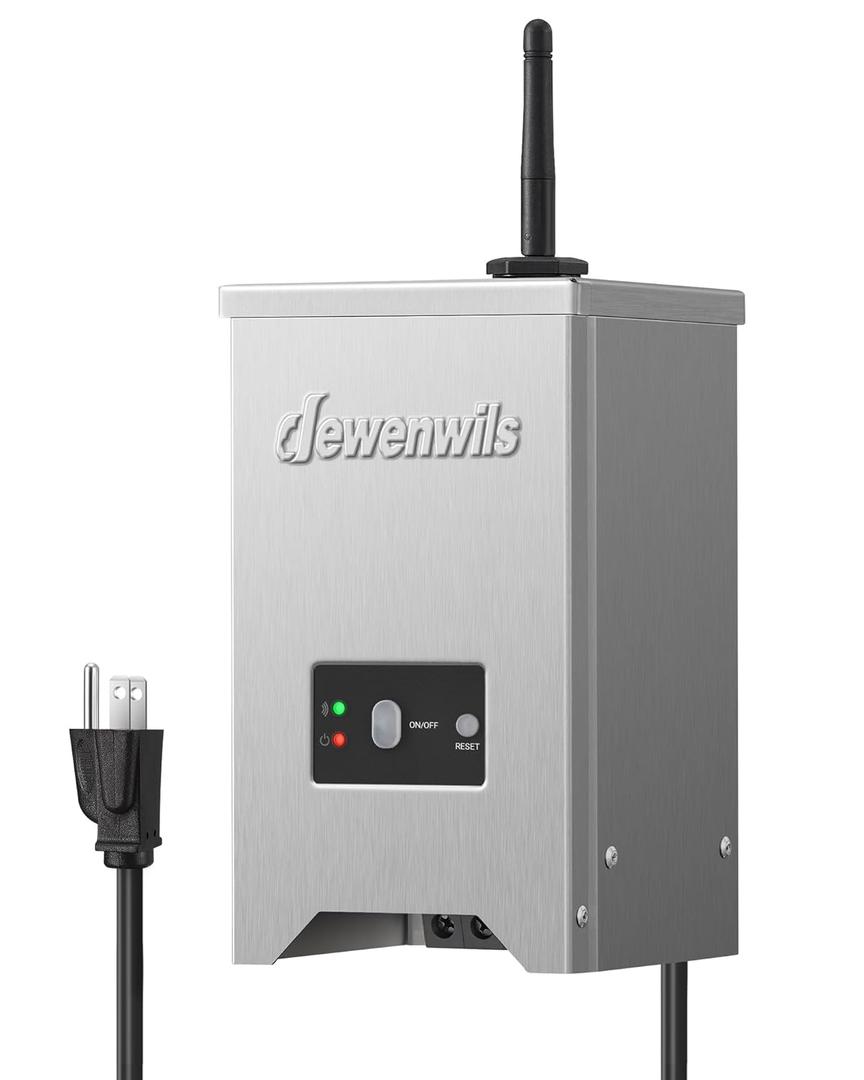DEWENWILS 120W Smart Low Voltage Landscape Transformer, 2.4GHz WiFi Landscape Lighting Transformer, 120V AC to 12/15V AC, Compatible with Alexa & Google Home, for Outdoor Landscape Lights, FCC Listed