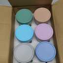 DRKIO 6 Pack Glass Baby Food Storage Containers - 8 Oz Baby Food Jars with Lids Baby Food Maker Microwave Dishwasher Freezer Safe 100% Leak Proof BPA Free Reusable