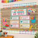 4x15ft Wooden Plank Bulletin Board Fabric Roll, Wall Decor, 48" x 144"