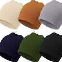 Geyoga 6 Pack Baby Beanie Hats Unisex Infant Toddler Winter Beanies Hat for Baby Girl Boy Newborn 6-24 Months (Dark Colors)
