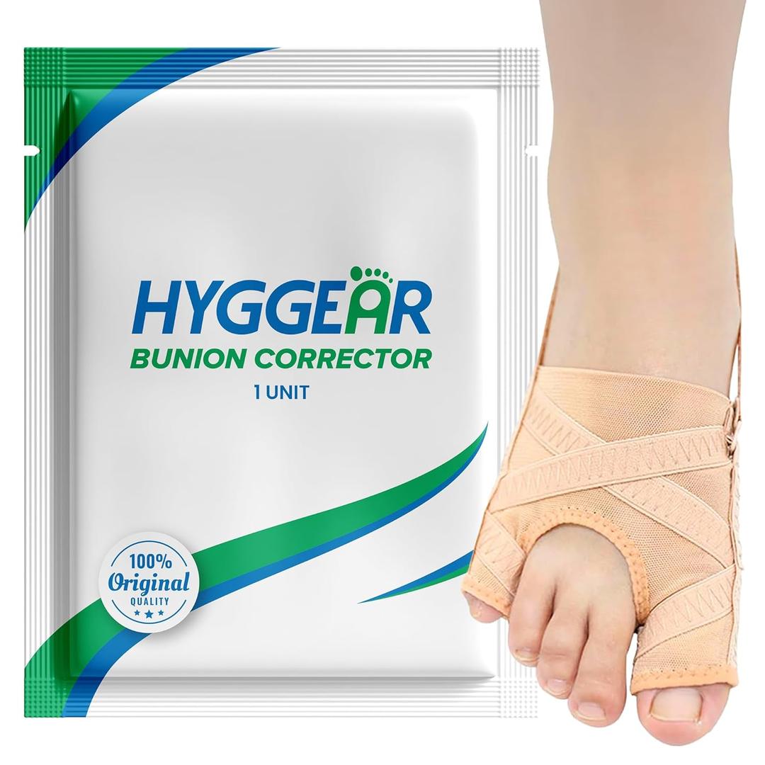 Bunion Corrector for Women and Men, Breathable Big Toe Straightener with Adjustable Support, Hallux Valgus Toe Separator for Day and Night Use (1 pcs)