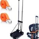 Car Seat Travel Cart for Airport - Carseat Roller for Traveling. Extendable Base Plate, Foldable, storable, and stowable Under Your Airplane seat or Over Head Compartment.