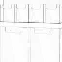 Sherr 2 Packs Acrylic Brochure Holder Wall Mount 2 Pocket Fits 8.5 x 11 and 4 Pocket Fits 4 x 9 Brochure Magazine Holder Clear Trifold Flyer Rack Paper Display Literature Storage for Home, Offices