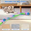 2 x Interactive Cat Toy Ball - Automatic Cat Toys for Indoor Cats with 3 Speeds Rechargeable Cat Toys for Small/Medium/Large Cats to Keep Them Busy (Blue)