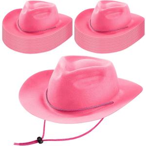 Mepase Cowboy Hats Bulk Felt Western Party Wide Brimmed Cowgirl Hats Set for Adults Men Women Costume Party