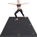 GXMMAT Large Yoga Mat 7'x5'(9mm), Extra Thick Workout Mats for Home Gym Flooring,Ultra Comfortable Non-Slip Quick Resilient Barefoot Wide Exercise Mat for Pilates,Stretching,Meditation