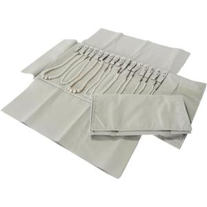 Jewelry Roll Organizer for 16 Necklaces 55cm x 29cm Necklace Organizer Ideal for Travel and Storage (Beige)