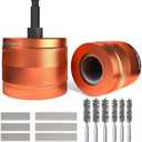 1/2" & 3/4" Metal Copper Pipe Cleaner Set,with 1/4 Hex Shank,Each Additional 3PCS Replaceable Brushes are Provided,for Cleaning Rust, Cleansing Copper/Bronze/Brass Pipes/Tubes for Soldering