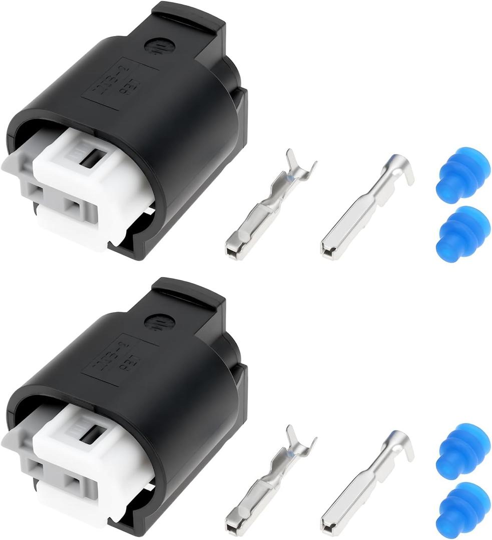 OTOTEC 2Pcs 2 Pin Water Temperature Sensor Connector Plug Compatible with BMW Mini Cooper