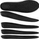 Ailaka Height Increase Insoles for Men Women, Honeycomb Shock Absorbing Cushion Insoles, Replacement Full Length Sports Shoe Height Inserts Height Elevation (Men 6.5-10 M/Women 8-11.5 M, Black, Heel Height: 2.5 Cm)