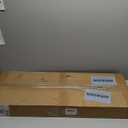 Chrome Angled Spring Loaded Mud Flap Hanger Bracket Mudflap Holder Set 1-1/8" Bolt Spacing 30" Length with Reflective Tapes fit for Semi Trucks, 2 Pack