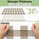 misaya 3 Packs Buffalo Disposable Table Cloth, 54 x 108 Inch Waterproof Plastic Tablecloth, Rectangle Khaki and White Checkered Table Covers for Picnic, Birthday, Party