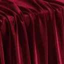 KKJIAF Burgundy Stretch Velvet Fabric 60 Inch Wide, 5 Yard Soft Stretchy Fabric for Sewing Clothes, Apparel, Costume, Crafts - 90% Polyester 10% Spandex