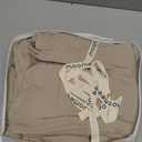 MooMee Bedding Duvet Cover Set 100% Washed Cotton Linen Like Textured Breathable Durable Soft Comfy (Heathered Tannish Linen Grey, King 104"x90")