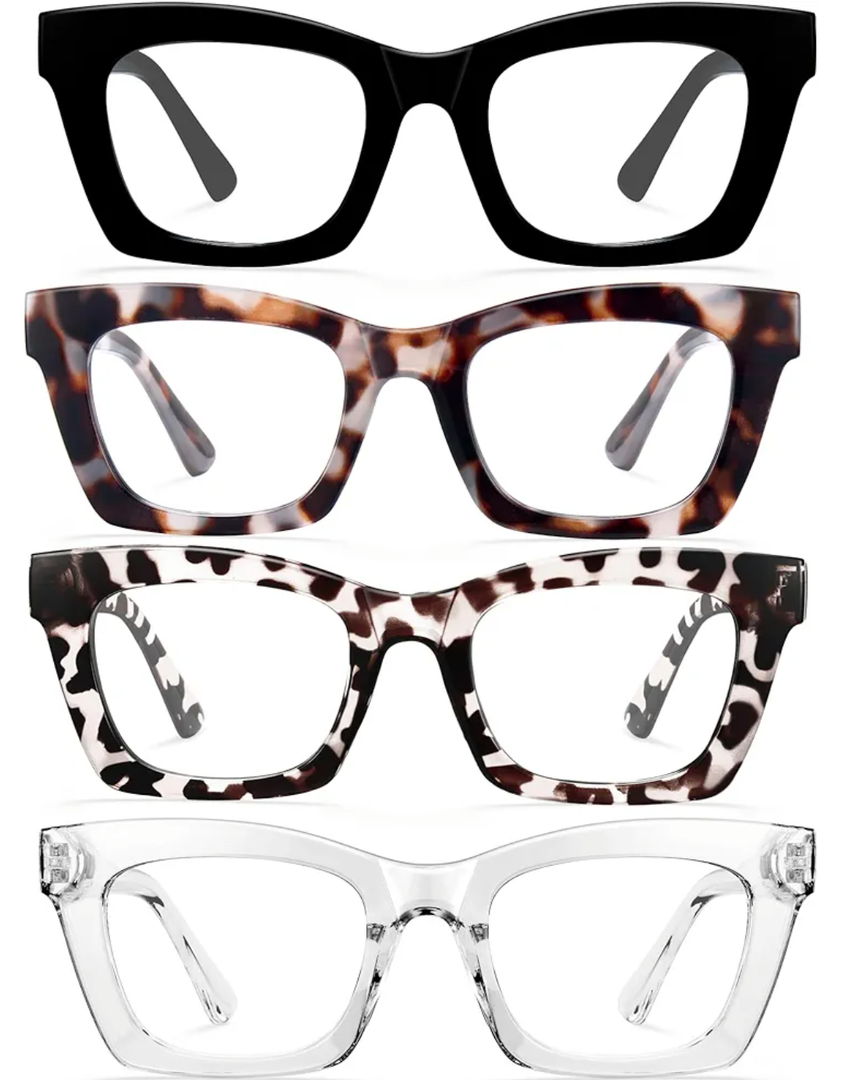 CCVOO +3.25 Stylish Reading Glasses for Women, Eyeglasses, Blue Light Readers for Women, Computer Eye Glasses, Cheaters