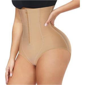 Gotoly Women Butt Lifter Shapewear Panties Waist Trainer Body Shaper Hi-Waist Tummy Control Slim Smooth Panty (Small, Beige)