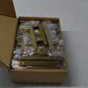 Estmoon 30 Pack Brushed Brass Cabinet Handles 3 Inch Gold Cabinet Pulls Modern Square Drawer Pulls Brass Gold Dresser Pulls Hardware Kitchen Handles for Cabinets and Drawers, 5" Total Length