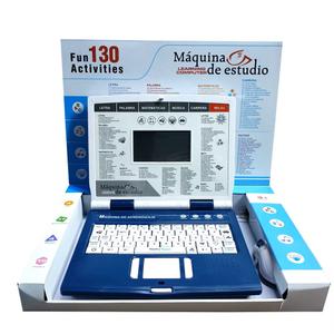 130 Functions Children Spanish and English Learning Language Toys Intelligent Kids Laptop Learning Machine With Mouse