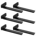 4 Pack - 10 inch Black Hidden L Shelf Bracket (1/5 Inch Thicked) Iron Shelf Brackets, Metal Shelf Bracket, 160 lb. Load Capacity ,DIY Shelving Hidden 90 Degree Right Angle Bracket Design