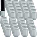 Jetec 72 Pieces 7/8 Inch Folding Chair Leg Caps Heavy-Duty Plastic Chair End Caps Non-Marring Furniture Glides Round Hardwood Floor Protectors, Grey