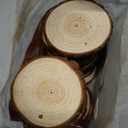 Fuyit Natural Wood Slices, 30 Pcs 3.1-3.5 Inch Unfinished Predrilled Wooden Circles Tree Slice with Hole for DIY Arts Craft Christmas Ornaments