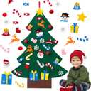 HBlife Felt Christmas Tree 3ft DIY Christmas Decorations Clearance with 26 PCS Ornaments Wall Decor with Hanging Rope for Xmas Gifts Home Door
