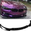 3Pcs Front Bumper Lip Compatible with BMW F30 F35 2016-2019, Fits for 318i 320i 328i 330i 328d 330e, Air Dam Lower Chin Spoiler Splitter, Protection Body Kit (Glossy Black)