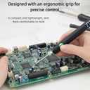 USB Rechargeable 650mAh Cordless Soldering Pen, Universal Threaded Soldering Iron with Adjustable Voltage & LED Display, Portable Soldering Kit for Home Appliance Repair (Black)