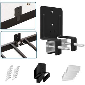 Non Slip Mattress Gaskets for Bed Frame, Mattress Holder in Place Gripper, Keep Mattress from Sliding Stopper, 6 Pcs Black Baffle Fit for Box Spring, Wide Applicability