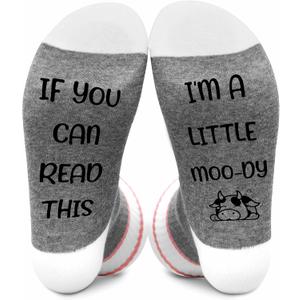 Funny Gifts Socks, Just A Girls Who Loves, Soft Novelty Socks For Friends Sister Daughter Birthday Gifts (Cow)