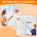 Keyloland Wall Mop, Primium 68 Wall Cleaner, High-Quality Baseboard Cleaner, Professional-Grade Baseboard Cleaner Tool with Handle, Superior Quality Dust Mop, Efficient cleaning tools