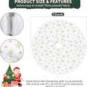 Christmas Tree Skirts - Vonhen 72 inches Large Faux Fur Christmas Tree Skirt for Merry Christmas Party Christmas Tree Decoration with Sequin Gold Snowflakes